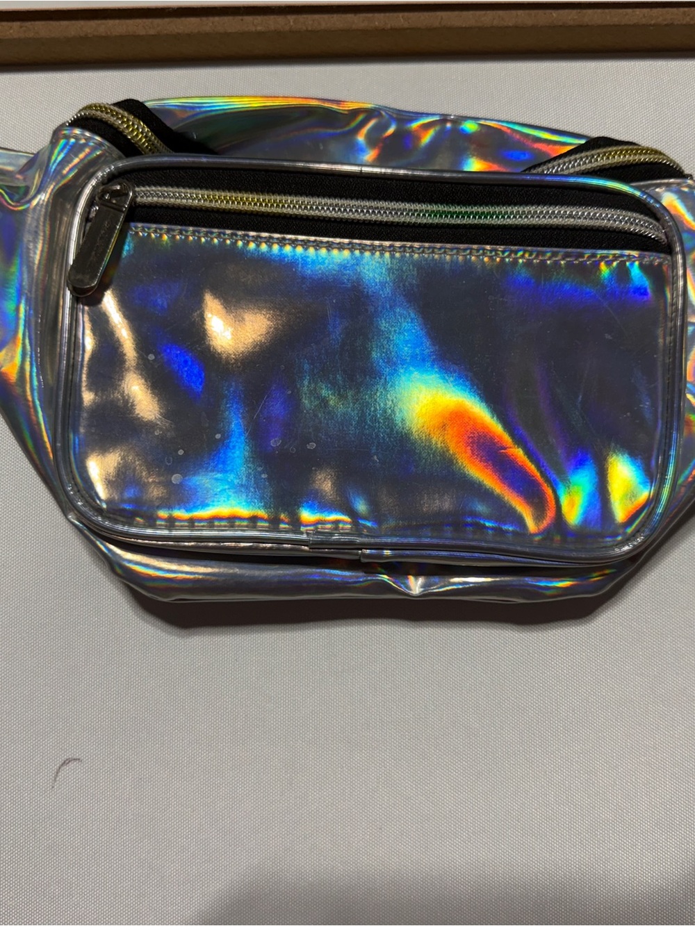 Metallic looking fanny pack